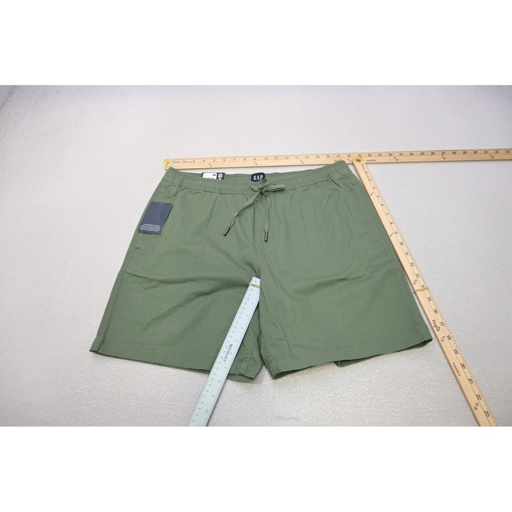 Gap Pull On Khaki Chino Shorts Mens Large Green Drawstring New With Tags